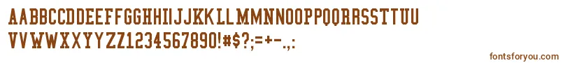 CollegeCondensed Font – Brown Fonts on White Background