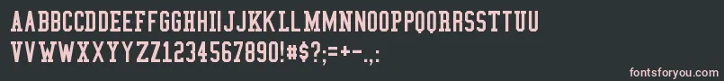 CollegeCondensed Font – Pink Fonts on Black Background