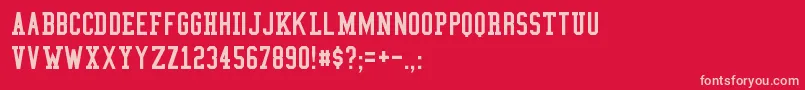 fuente CollegeCondensed – Fuentes Rosadas Sobre Fondo Rojo