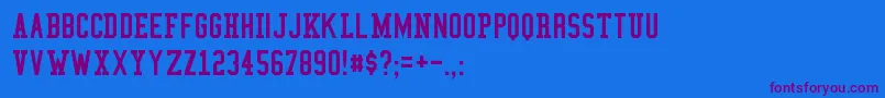 Шрифт CollegeCondensed – фиолетовые шрифты на синем фоне