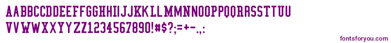 Czcionka CollegeCondensed – fioletowe czcionki