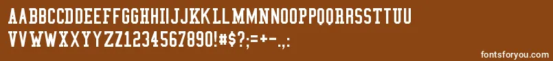 Police CollegeCondensed – polices blanches sur fond brun
