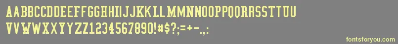 CollegeCondensed Font – Yellow Fonts on Gray Background