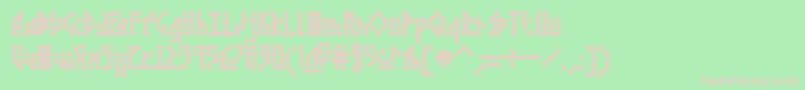 MicrobeCollegiateAoe Font – Pink Fonts on Green Background