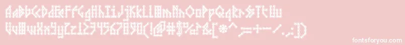 MicrobeCollegiateAoe Font – White Fonts on Pink Background