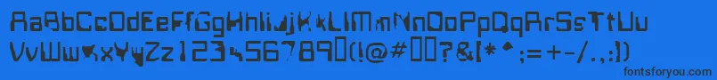 Fisring Font – Black Fonts on Blue Background