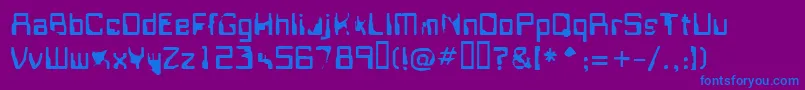 Fisring Font – Blue Fonts on Purple Background