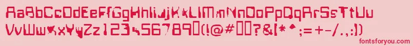 Fisring Font – Red Fonts on Pink Background