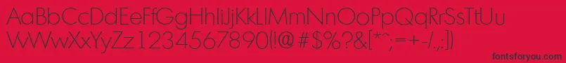 MontrealserialXlightRegular Font – Black Fonts on Red Background