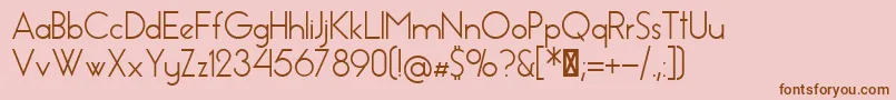 EssenceSans-Schriftart – Braune Schriften auf rosa Hintergrund