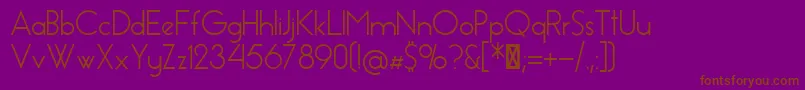 Шрифт EssenceSans – коричневые шрифты на фиолетовом фоне