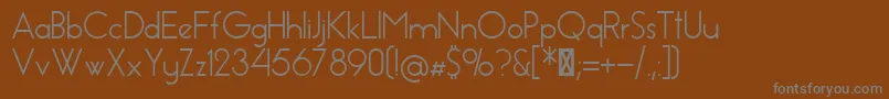 Fonte EssenceSans – fontes cinzas em um fundo marrom