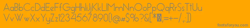 Fonte EssenceSans – fontes cinzas em um fundo laranja