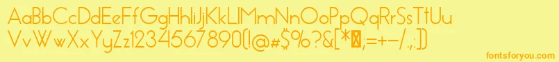 EssenceSans Font – Orange Fonts on Yellow Background