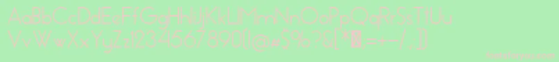 EssenceSans-Schriftart – Rosa Schriften auf grünem Hintergrund