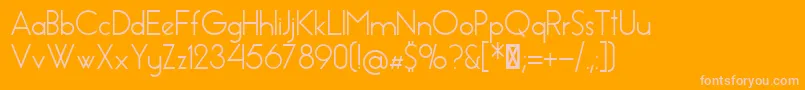 EssenceSans-Schriftart – Rosa Schriften auf orangefarbenem Hintergrund