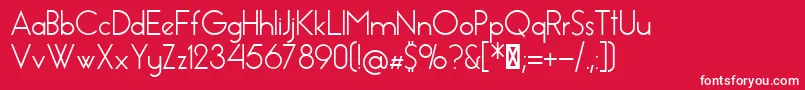 フォントEssenceSans – 赤い背景に白い文字