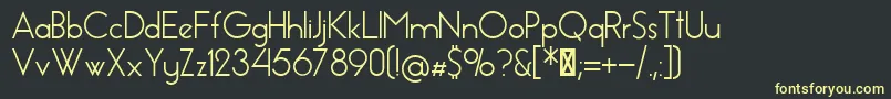 EssenceSans Font – Yellow Fonts on Black Background