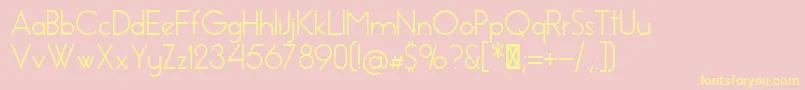EssenceSans-fontti – keltaiset fontit vaaleanpunaisella taustalla