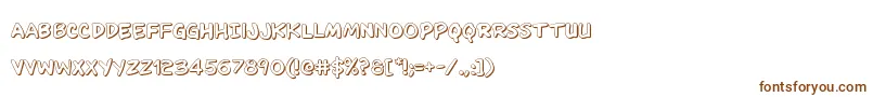 Шрифт Kangaroocourt3D – коричневые шрифты на белом фоне