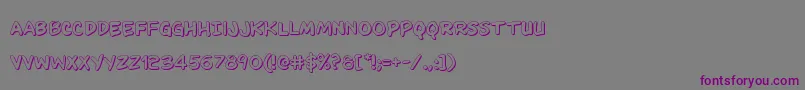 Шрифт Kangaroocourt3D – фиолетовые шрифты на сером фоне