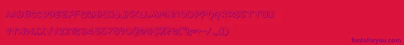 Kangaroocourt3D Font – Purple Fonts on Red Background