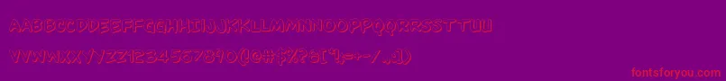 Kangaroocourt3D Font – Red Fonts on Purple Background