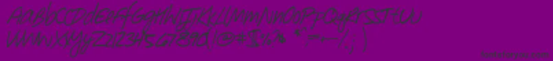 Southpaw-fontti – mustat fontit violetilla taustalla