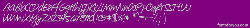 Шрифт Southpaw – зелёные шрифты на фиолетовом фоне
