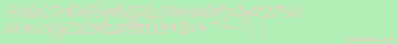 Southpaw Font – Pink Fonts on Green Background