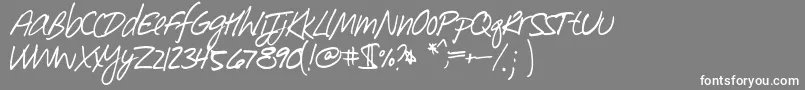 Southpaw Font – White Fonts on Gray Background