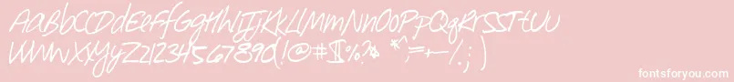 fuente Southpaw – Fuentes Blancas Sobre Fondo Rosa