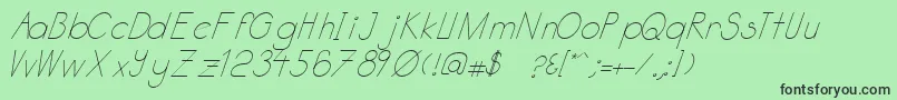 Katabidalanitalic Font – Black Fonts on Green Background