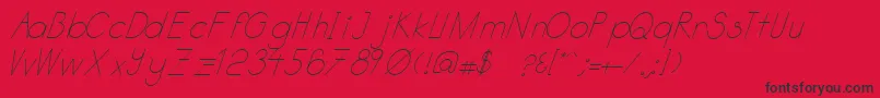 Katabidalanitalic Font – Black Fonts on Red Background