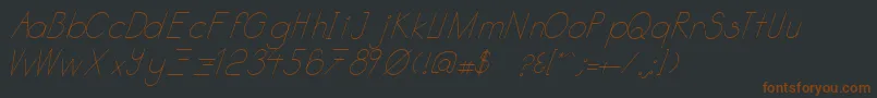 Katabidalanitalic Font – Brown Fonts on Black Background