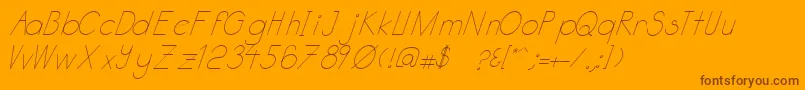 Katabidalanitalic Font – Brown Fonts on Orange Background