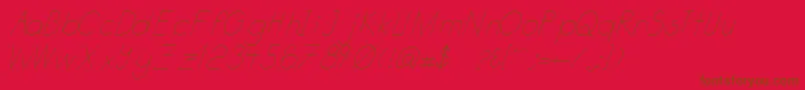 Katabidalanitalic Font – Brown Fonts on Red Background