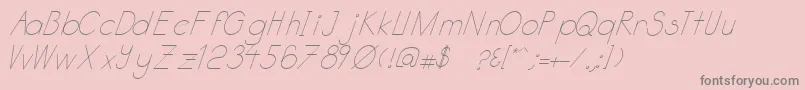 Katabidalanitalic-Schriftart – Graue Schriften auf rosa Hintergrund