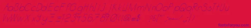 Katabidalanitalic Font – Purple Fonts on Red Background