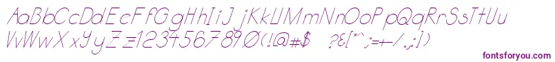 Katabidalanitalic Font – Purple Fonts on White Background