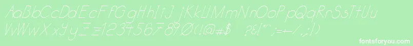 Katabidalanitalic Font – White Fonts on Green Background