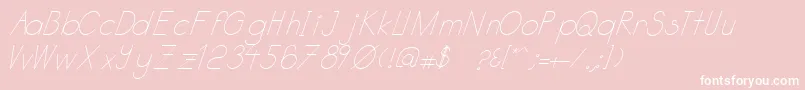 Katabidalanitalic Font – White Fonts on Pink Background