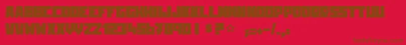 Kingrooster Font – Brown Fonts on Red Background
