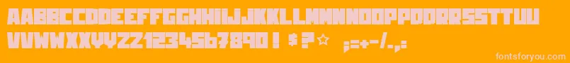 Kingrooster Font – Pink Fonts on Orange Background