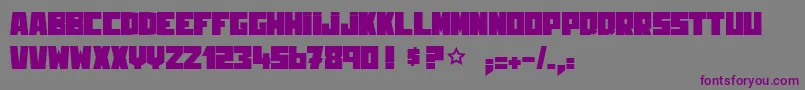 Kingrooster Font – Purple Fonts on Gray Background