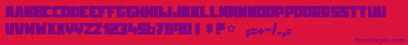 Kingrooster Font – Purple Fonts on Red Background