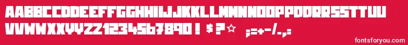Kingrooster Font – White Fonts on Red Background