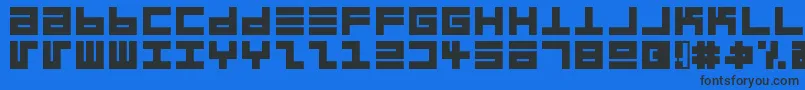 Eppsebrg Font – Black Fonts on Blue Background