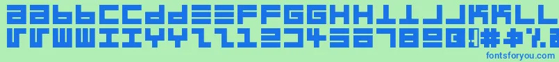 Eppsebrg Font – Blue Fonts on Green Background