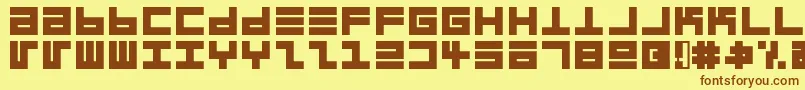 Eppsebrg Font – Brown Fonts on Yellow Background